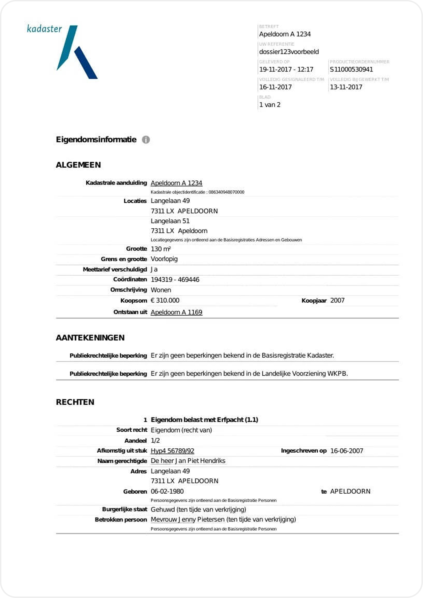 Kadaster Document Preview